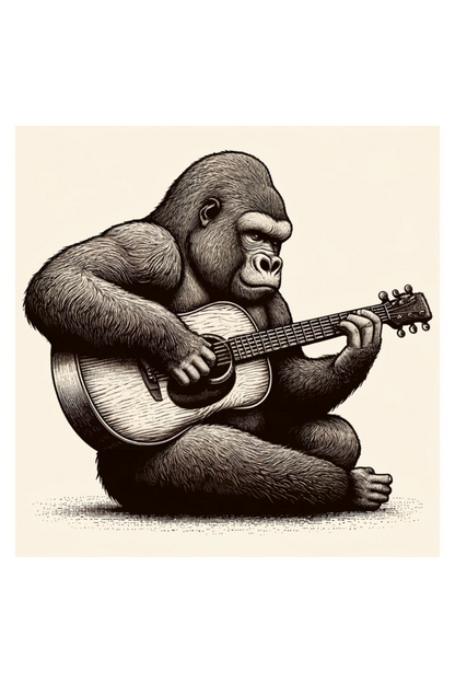 Gorilla Playing Guitar